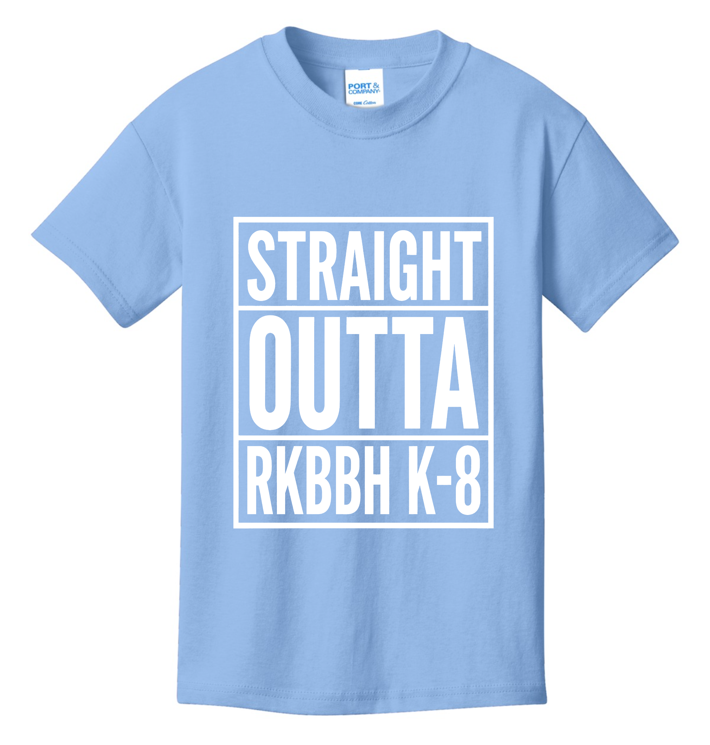 Ruth K. Broad Bay Harbor - STRAIGHT OUTTA RKBBH K-8 - Youth Core Cotton Tee